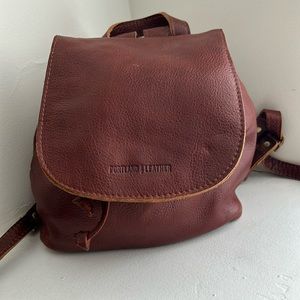 Portland Leather bucket backpack in nutmeg